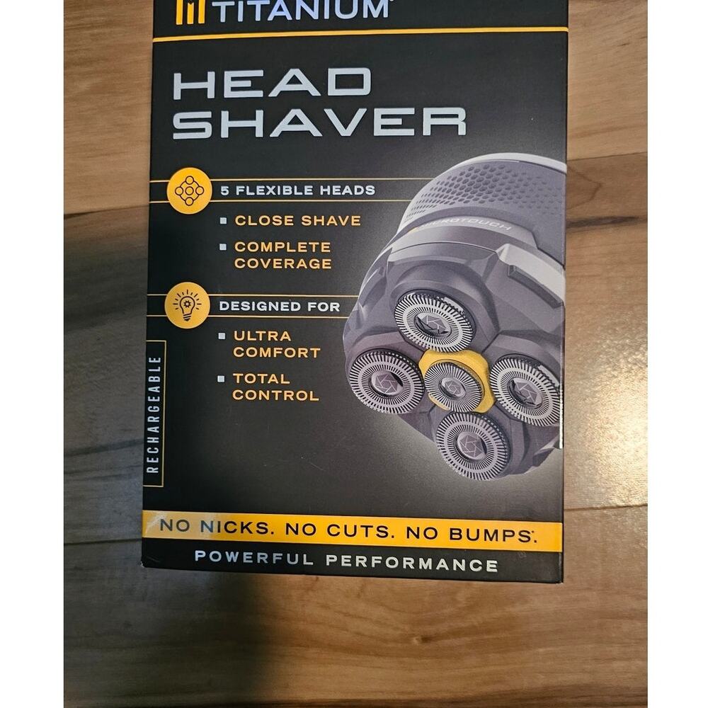 MicroTouch Men's Titanium Head Shaver, 5 Flexible Heads, Ultra Comfort, Black
